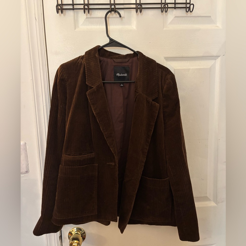 Madewell Brown Corduroy Blazer